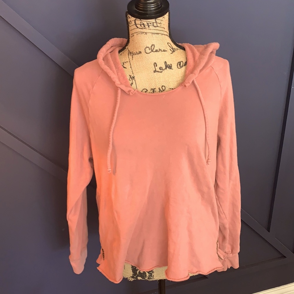 Michael Lauren soft red zip sweatshirt